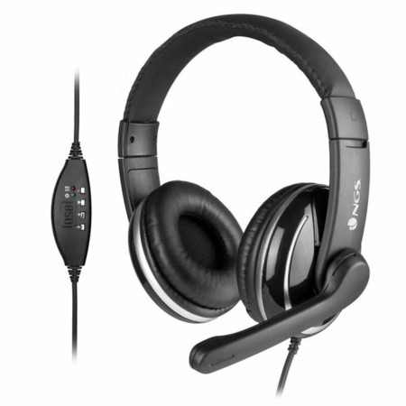 Headphones with Microphone NGS NGS-HEADSET-0196 Black by NGS, PC Headsets - Ref: S0229069, Price: 18,84 €, Discount: %