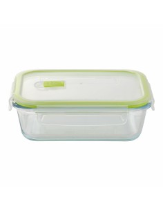 Rectangular Lunchbox with Lid Luminarc Keep'n Lagon 12 x 8,5 x 5,4 cm Turquoise 380 ml Glass (6 Units) | Tienda24 Tienda24.eu