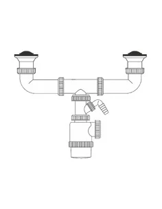 Sifón de Lavabo Mirtak v70 PVC de Mirtak, Piezas de tuberías - Ref: S7914697, Precio: 16,46 €, Descuento: %