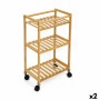 Chariot à légumes Confortime Naturel Bambou 40 x 25 x 70 cm (2 Unités) de Confortime, Étagères et supports - Réf : S2231444, ...