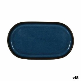 Bandeja de Aperitivos La Mediterránea Chester Azul Ovalado 20 x 11 x 1,5 cm (18 Unidades) de La Mediterránea, Platos y fuente...