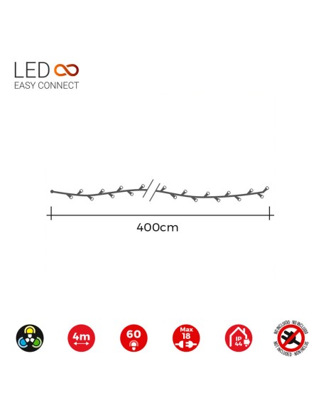 Guirlande lumineuse LED EDM Easy-Connect Multicouleur (4 m) | Tienda24 Tienda24.eu