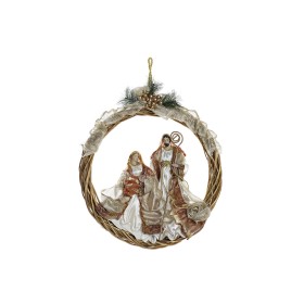 Corona de Navidad DKD Home Decor Poliéster (30 x 5 x 30 cm) de DKD Home Decor, Navidad - Ref: S3025462, Precio: 54,55 €, Desc...