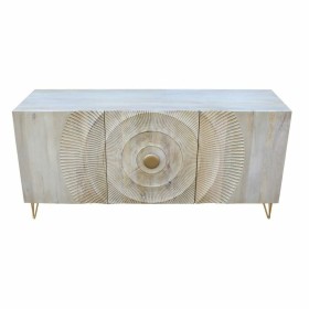 Aparador DKD Home Decor 160 x 45 x 75 cm Dourado Metal Branco Madeira de mangueira de DKD Home Decor, Armários e aparadores -...