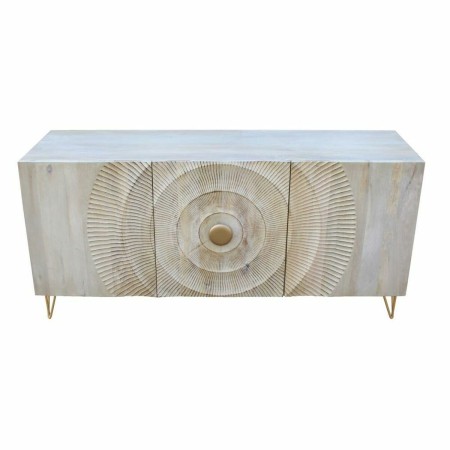 Buffet DKD Home Decor 160 x 45 x 75 cm Doré Métal Blanc Bois de manguier de DKD Home Decor, Buffets, crédences et vaisseliers...