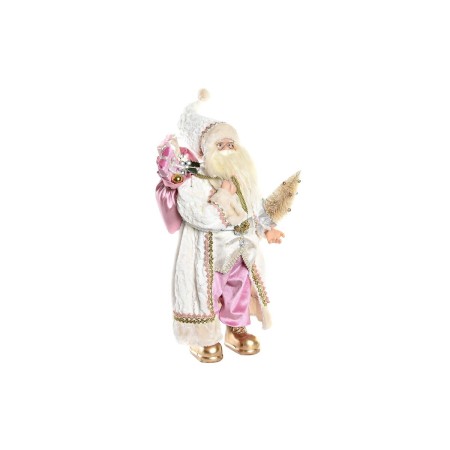 Deko-Figur DKD Home Decor Weihnachtsmann Weihnachten Grau Rosa PVC Holz 32 x 20 x 60 cm von DKD Home Decor, Weihnachten - Ref...