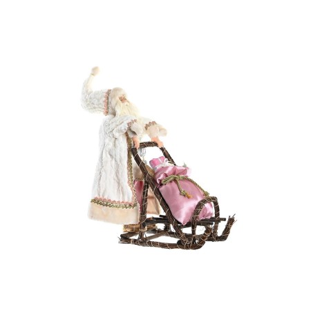 Figurine Décorative DKD Home Decor Père Noël Noël Gris Rose Bois 42 x 22 x 50 cm de DKD Home Decor, Noël - Réf : S3035300, Pr...