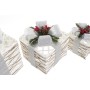 Set de boîtes décoratives DKD Home Decor LED Blanc Argenté 25 x 25 x 28 cm (3 Pièces) de DKD Home Decor, Noël - Réf : S303539...