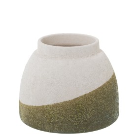 Vase Alexandra House Living Green Beige Ceramic 18 x 17 x 16 cm by Alexandra House Living, Vases - Ref: D1621652, Price: 26,8...