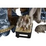 Christmas nativity set DKD Home Decor 9 Pieces Blue Golden Polyester (20 x 15 x 30 cm) by DKD Home Decor, Christmas - Ref: S3...