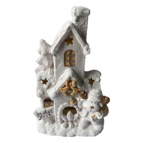 Decorazione Natalizia DKD Home Decor Casa Bianco Nevoso 32 x 21 x 52 cm di DKD Home Decor, Natale - Rif: S3036293, Prezzo: 33...