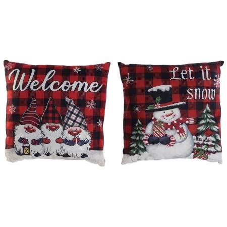 Cojín DKD Home Decor Navidad Multicolor Poliéster 40 x 10 x 40 cm (2 Unidades) de DKD Home Decor, Navidad - Ref: S3052480, Pr...