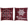 Cojín DKD Home Decor Navidad Blanco Rojo Poliéster Cuadros 40 x 10 x 40 cm (2 Unidades) de DKD Home Decor, Cojines - Ref: S30...