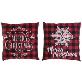 Cushion DKD Home Decor Christmas White Red Polyester Frames 40 x 10 x 40 cm (2 Units) by DKD Home Decor, Cushions - Ref: S305...