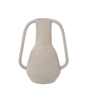 Vase Alexandra House Living Beige Céramique 14 x 14 x 24 cm Avec des poignées de Alexandra House Living, Vases - Réf : D16216...