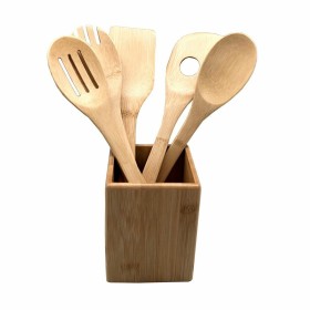 Pot for Kitchen Utensils Versa Bamboo 10 x 13,5 x 10 cm by Versa, Shelves and supports - Ref: S3409120, Price: 10,25 €, Disco...