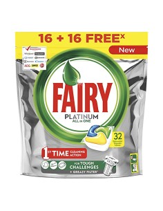 Dishwasher lozenges Lemon Fairy 32 Units | Tienda24 Tienda24.eu