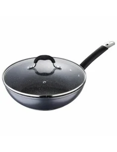 Frigideira Wok BRA A412028 Vermelho/Preto Ø 28 cm Aço inoxidável (1 Unidade) (Ø 28 cm) | Tienda24 Tienda24.eu