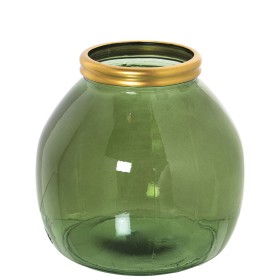 Vase aus recyceltem Glas Alexandra House Living grün Kristall 21 x 20 cm von Alexandra House Living, Vasen - Ref: D1621707, P...