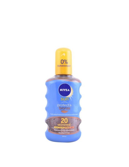 Sonnenöl Nivea Protect & Bronze 200 ml Spf 20 Spray | Tienda24 Tienda24.eu