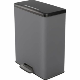 Waste bin with pedal Curver Chic Stainless steel 50 L Silver | Tienda24 - Global Online Shop Tienda24.eu