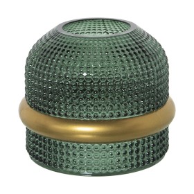 Vaso Alexandra House Living Verde Dourado Cristal 16 x 16 x 14 cm de Alexandra House Living, Jarrões - Ref: D1621767, Preço: ...