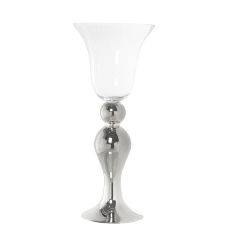 Vaso Alexandra House Living Transparente Prateado Cristal 23 x 23 x 57 cm de Alexandra House Living, Jarrões - Ref: D1621786,...