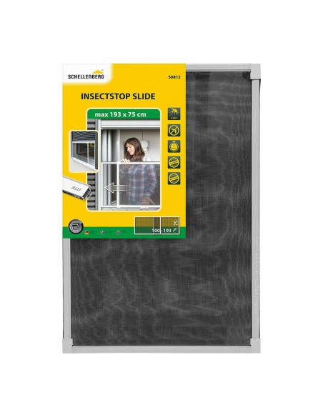 Mosquitera Schellenberg Aluminio Blanco Extensible Con marco Fibra de Vidrio 75 x 100 cm | Tienda24 Tienda24.eu