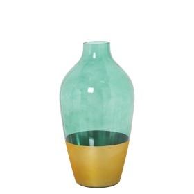 Vase Alexandra House Living Vert Doré Verre 13 x 13 x 26 cm de Alexandra House Living, Vases - Réf : D1621790, Prix : 27,56 €...