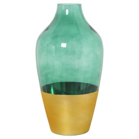 Vase Alexandra House Living Vert Doré Verre 17 x 17 x 32 cm de Alexandra House Living, Vases - Réf : D1621791, Prix : 50,25 €...