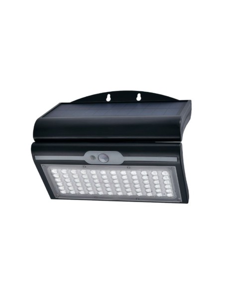 Aplique de Pared EDM Sensor de Movimiento Solar 6 W Negro (6500 K) | Tienda24 Tienda24.eu