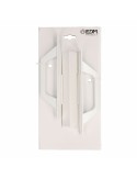 Anses EDM 6804 Droite Blanc Aluminium 2 Unités 200 x 25 mm | Tienda24 Tienda24.eu