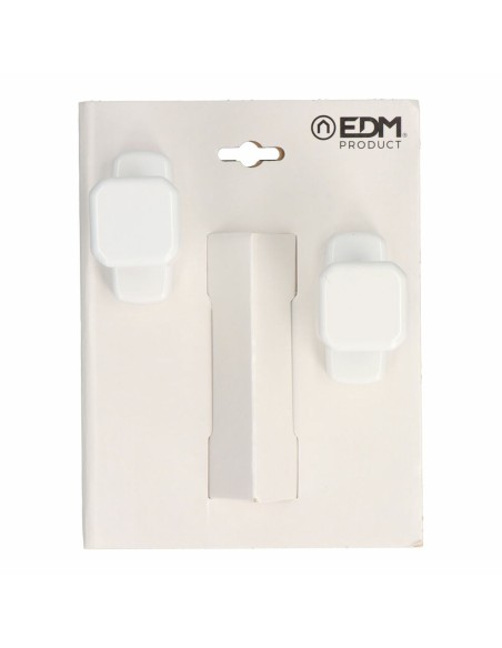 Manípulo EDM 6807 Branco Alumínio 80 x 39 mm | Tienda24 Tienda24.eu