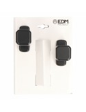 Pomo EDM 6807 Negro Aluminio 80 x 39 mm | Tienda24 Tienda24.eu