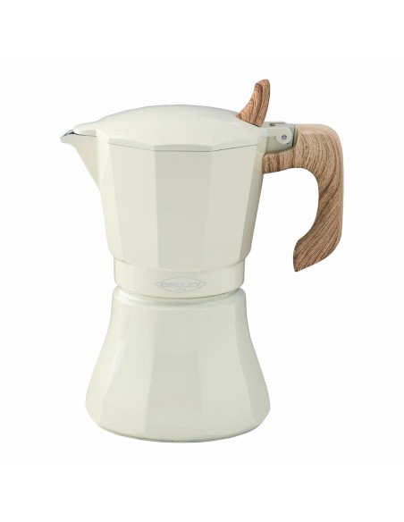 Cafetera Italiana Oroley Petra 6 Tazas Aluminio Crema | Tienda24 Tienda24.eu