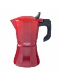 Cafetière Italienne Oroley Petra 6 Tasses Aluminium Rouge | Tienda24 Tienda24.eu