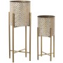 Set de Maceteros Alexandra House Living Dorado Metal Con soporte (4 Piezas) de Alexandra House Living, Maceteros - Ref: D1621...