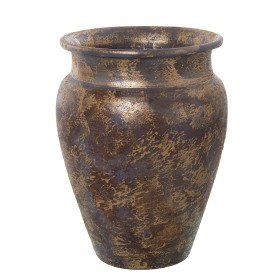 Planter Alexandra House Living Golden Ceramic 27 x 27 x 38 cm by Alexandra House Living, Cachepots - Ref: D1621888, Price: 53...