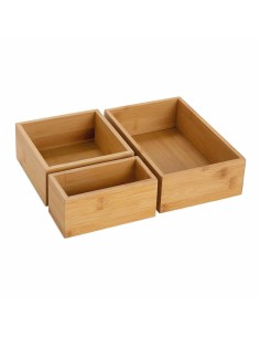 Caja Decorativa Blanco Beige Nácar Aglomerado 25 x 8 x 25 cm (4 Unidades) | Tienda24 Tienda24.eu