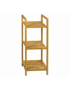 Etagère de salle de bains 35 x 30 x 100 cm Blanc Naturel Bambou Bois de pin | Tienda24 Tienda24.eu