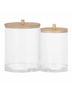 Zahnbürstenhalter DKD Home Decor Grau Harz 7,6 x 7,6 x 10 cm | Tienda24 Tienda24.eu