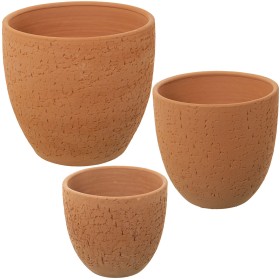 Set of Planters Alexandra House Living Natural Ceramic (3 Pieces) by Alexandra House Living, Cachepots - Ref: D1621893, Price...