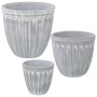 Set de Maceteros Alexandra House Living Gris Cerámica (3 Piezas) de Alexandra House Living, Maceteros - Ref: D1621896, Precio...