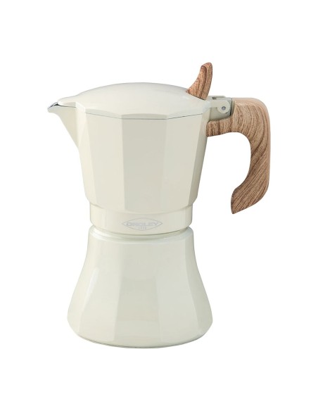 Cafetera Italiana Oroley Petra 9 Tazas Crema Aluminio | Tienda24 Tienda24.eu