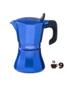 Cafetera Italiana Oroley Petra 9 Tazas Azul Aluminio | Tienda24 Tienda24.eu