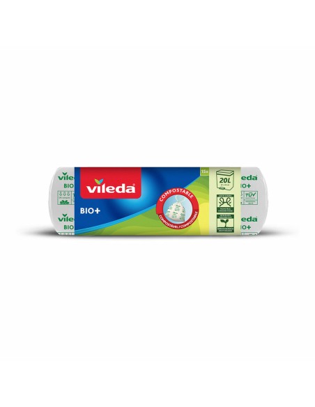 Sacs à ordures Vileda Ecobag 163223 Biodégradable 20 L (15 Unités) | Tienda24 Tienda24.eu