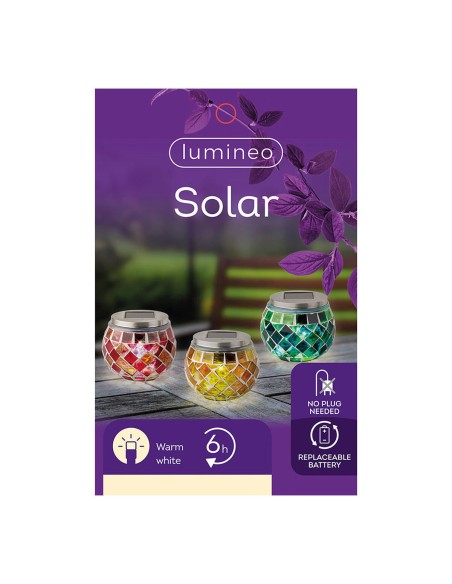 Solarlampe Lumineo 894596 Mosaik 9 cm | Tienda24 Tienda24.eu