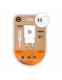 Carregador de Parede + Cabo USB-C Tech One Tech Duplo de Tech One Tech, Carregadores - Ref: S7922453, Precio: 12,72 €, Descue...