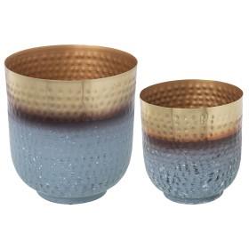 Conjunto de vasos Alexandra House Living Dourado Celeste Metal (2 Peças) de Alexandra House Living, Vasos - Ref: D1621924, Pr...