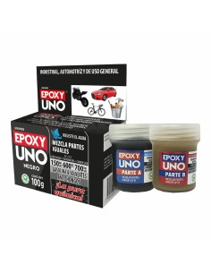 Adesivo epoxídico de dois componentes Fusion Epoxy Black Label Unon98 Universal Preto 100 g de Fusion Epoxy Black Label, Cola...